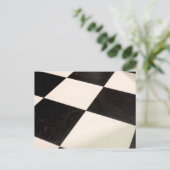 Zwart-wit Gecontroleerde vloer Briefkaart (Staand voorkant)