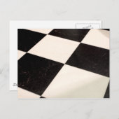 Zwart-wit Gecontroleerde vloer Briefkaart (Voorkant / Achterkant)