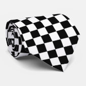 Zwart-wit Gecontroleerde Vloer II. Stropdas (Opgerold)