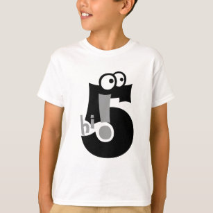Zwart-wit gedag 5 kind t-shirt