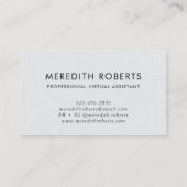 Zwart wit gedeckegeld randkleurenblok monogram visitekaartje (Achterkant)