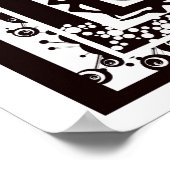 zwart wit, gedetailleerd HUGE Colossal Room Art Po Poster (Hoek)