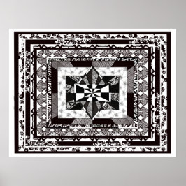 zwart wit, gedetailleerd HUGE Colossal Room Art Po Poster