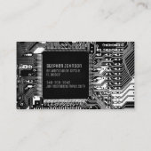 Zwart-wit gedrukte printplaat engineering visitekaartje (Achterkant)