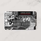 Zwart-wit gedrukte schakelkaart Aangepaste QR-code Visitekaartje (Voorkant)