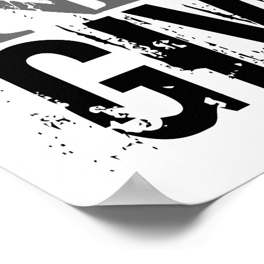 Zwart-wit geeft geen Art Poster op (Hoek)