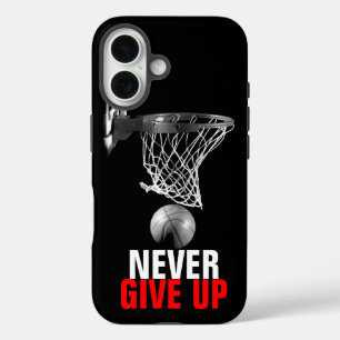 Zwart wit geeft nooit succes Basketball op iPhone 16 Hoesje