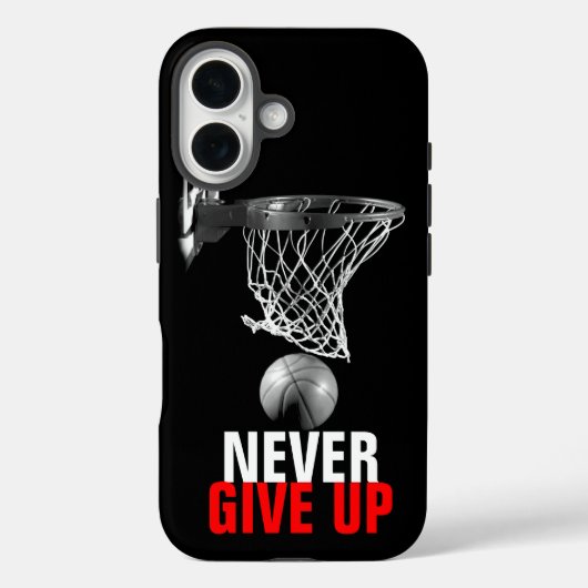 Zwart wit geeft nooit succes Basketball op Case-Mate iPhone Case (Achterkant)