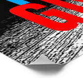 Zwart wit geeft nooit succes Basketball op Poster (Hoek)