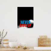 Zwart wit geeft nooit succes Basketball op Poster (Keuken)