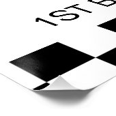 Zwart Wit Geel Een Gelukkig Dude Welkomstbord Perfect Poster (Hoek)