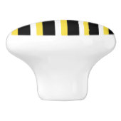 Zwart, wit, geel Stripontwerp - Drawerknop Keramische Knop (Zijkant)