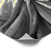 Zwart Wit Geel Vrijheidsbeeld New York Poster (Hoek)