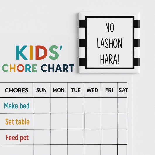 Zwart-wit Geen Lashon Hara Stripes Magneet