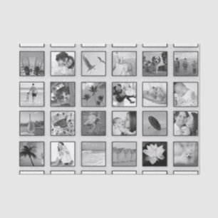 Zwart-wit gefilterde fotocollage tissuepapier