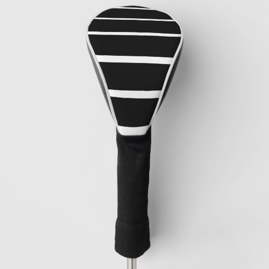 Zwart-wit gegradueerde strepen golfheadcover (Voorkant)