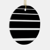 Zwart-wit gegradueerde strepen keramisch ornament (Rechts)