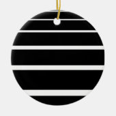 Zwart-wit gegradueerde strepen keramisch ornament (Voorkant)