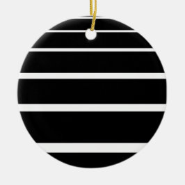 Zwart-wit gegradueerde strepen keramisch ornament