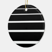 Zwart-wit gegradueerde strepen keramisch ornament (Links)