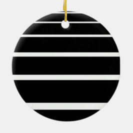 Zwart-wit gegradueerde strepen keramisch ornament