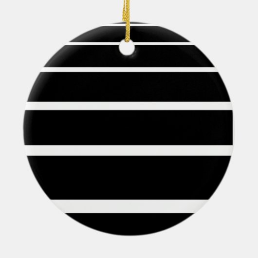 Zwart-wit gegradueerde strepen keramisch ornament (Achterkant)