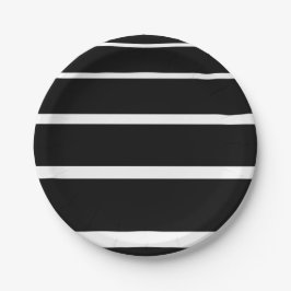 Zwart-wit gegradueerde strepen papieren bordje
