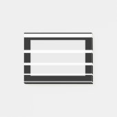 Zwart-wit gegradueerde strepen Post-It Notes (Voorkant)