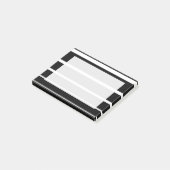 Zwart-wit gegradueerde strepen Post-It Notes (Schuin)