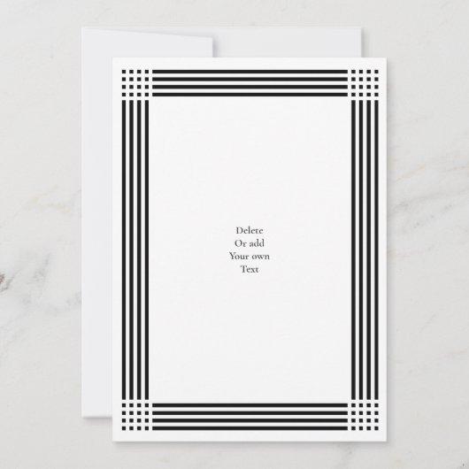 Zwart-wit gegrenste bruiloft kaart (Achterkant)