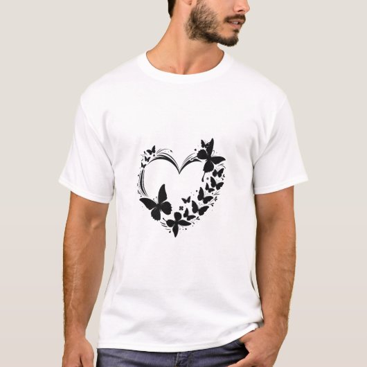 Zwart wit geïnspireerd cadeauontwerp t-shirt (Voorkant)