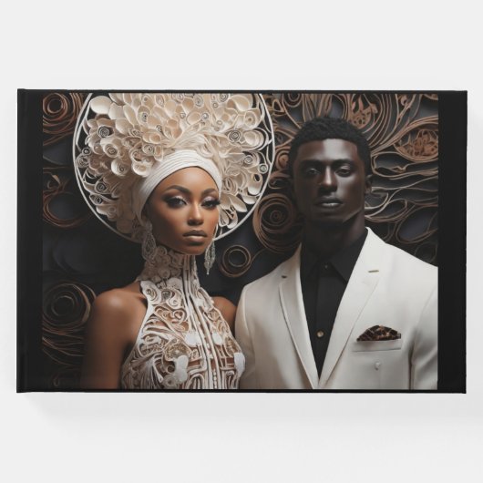 Zwart-wit Gekleed Paar AA Gastenboek (Voorkant)