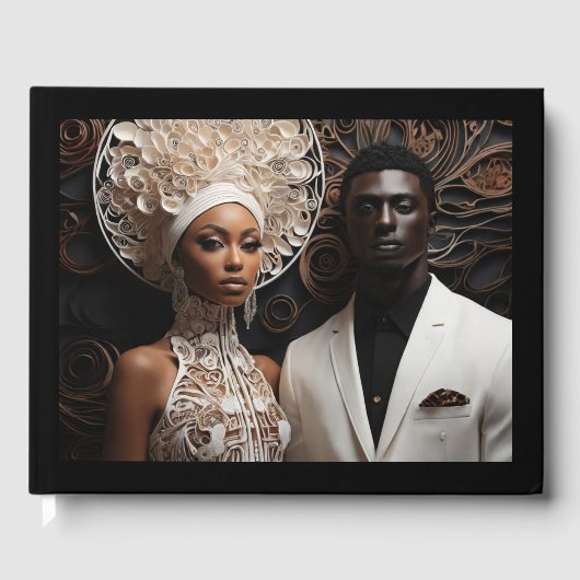 Zwart-wit Gekleed Paar AA Gastenboek (Voorkant)