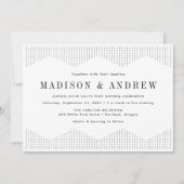 Zwart-wit gekleurd deco bruilding kaart (Voorkant)