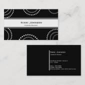 Zwart-wit gekleurde cirkels Modern Visitekaartje (Voorkant / Achterkant)