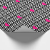 Zwart-wit gelaat met hart cadeaupapier (Hoek)