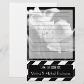 Zwart-wit gelinkte iris - Aangepaste schrijfbenodi Briefpapier (Voorkant / Achterkant)