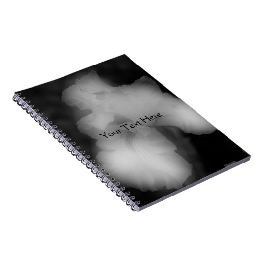 Zwart-wit gelooid Iris-ventilator Notitieboek (Rechterzijde)