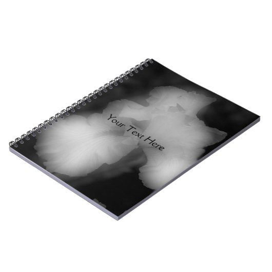 Zwart-wit gelooid Iris-ventilator Notitieboek (Linkerzijde)