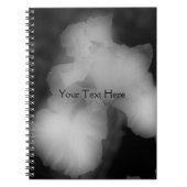 Zwart-wit gelooid Iris-ventilator Notitieboek (Voorkant)