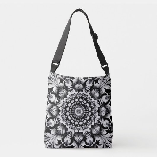 Zwart-Wit Geluk Crossbody Tas (Voorkant)