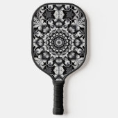 Zwart-wit geluk pickleball paddle (Achterkant)
