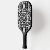 Zwart-wit geluk pickleball paddle (Links)