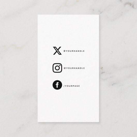 Zwart-Wit. Gemaakt met liefde hart sociale links Informatiekaartje (Achterkant)