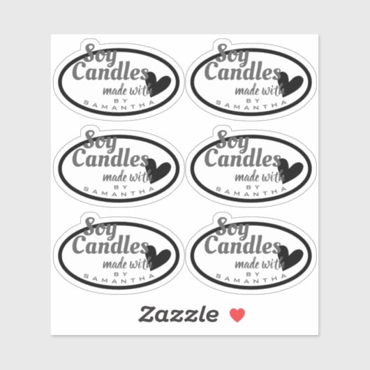 Zwart-wit gemaakt met liefdeshartskaarsen sticker (Vel)