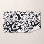 Zwart-wit gemarmerd Abstract Bad Handdoek (Handdoek)