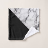 Zwart-wit gemarmerd bad handdoek (Wasdoekje)