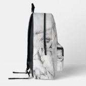 Zwart-wit gemarmerd bedrukte rugzak (Links)
