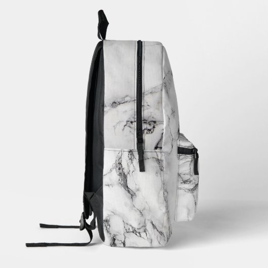 Zwart-wit gemarmerd bedrukte rugzak (Links)