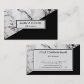 Zwart & Wit gemarmerd en driehoek Visitekaartje (Voorkant / Achterkant)